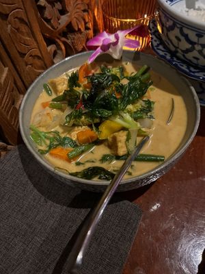 Green curry vegan  at Tabkeaw in Maastricht