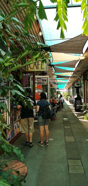Outdoor seating  at Page 27 Cafe in Alice Springs