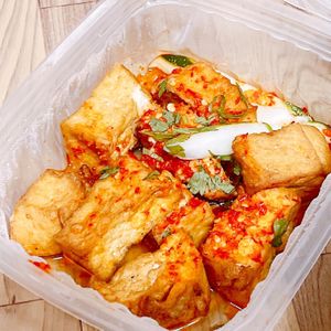 Thai fried beancurd at Rice House 谷王栈( 粥大王) in Central Singapore