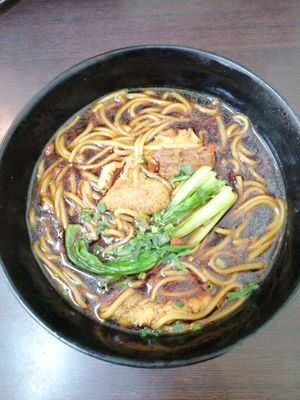 Monkey head mushrooms ramen at Rice House 谷王栈( 粥大王) in Central Singapore