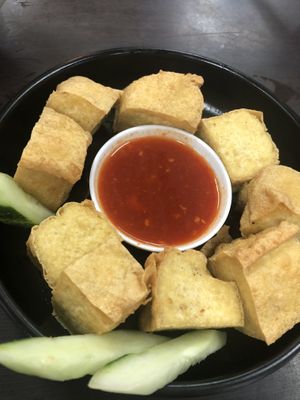 #0153 thai’s crispy beancurd $4.50 👍🏻 at Rice House 谷王栈( 粥大王) in Central Singapore