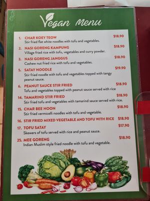 Kampung Malaysia- Vegan Menu at Ponsonby Food Court in Auckland