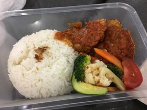 Indonesian food stall. Number one on the menu.  at Ponsonby Food Court in Auckland