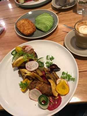 Corn fritters  at Two Feet First in Chelsea