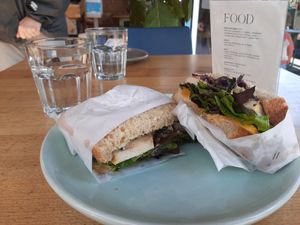 Vegan sandwich, so fresh and yummy at Friends of the Earth Cafe in Collingwood