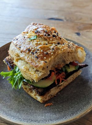 Vegan tempeh roll #Veganuary at Friends of the Earth Cafe in Collingwood