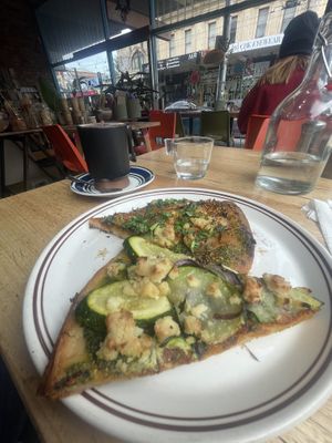 Beautiful crust and topping flavour combo   at Friends of the Earth Cafe in Collingwood