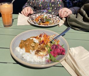 This was $16.50 just for in front of me. Left starving after it.   at Friends of the Earth Cafe in Collingwood
