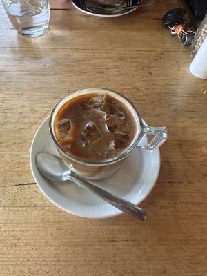 Iced coffee!  at Friends of the Earth Cafe in Collingwood