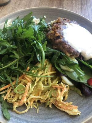 Plate of the day at Friends of the Earth Cafe in Collingwood