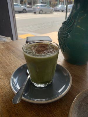 Latte at Friends of the Earth Cafe in Collingwood