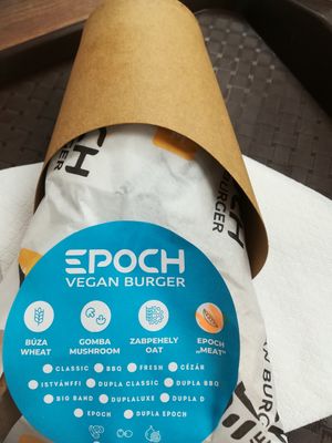 Epoch meat slapjack at Epoch Vegan Burger in Budapest