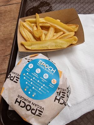 Epoch meat Istvánffi burger at Epoch Vegan Burger in Budapest