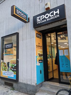 Outside of Epoch Vegan Burger. at Epoch Vegan Burger in Budapest