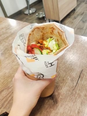 Wrap at Epoch Vegan Burger in Budapest