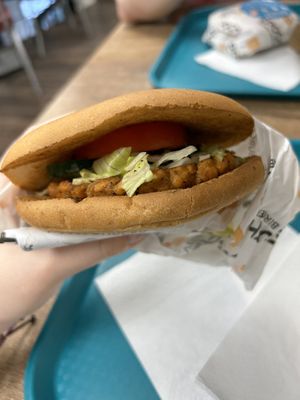 cézár burger  at Epoch Vegan Burger in Budapest