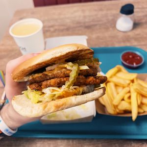 Dupla EPOCH burger  at Epoch Vegan Burger in Budapest