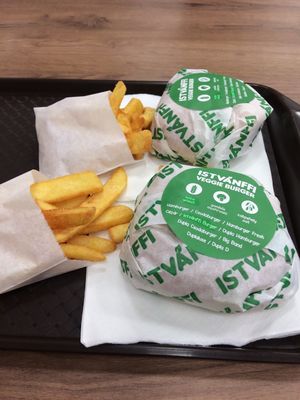 vegan burgers at Epoch Vegan Burger in Budapest