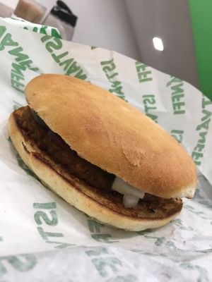 Bbq simple burger  at Epoch Vegan Burger in Budapest