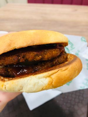 Dupla csodaburger at Epoch Vegan Burger in Budapest