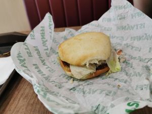 Istvánffi burger at Epoch Vegan Burger in Budapest