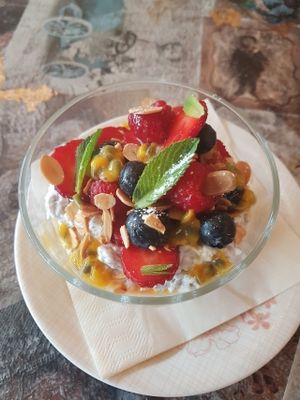 Chia, Coconut, Passionfruit & Fresh Berries  at The Lions Monocle  in Paignton