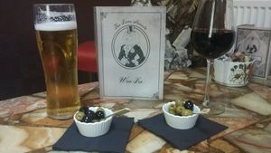 Wine, beer & olives at the Lion's Monocle  at The Lions Monocle  in Paignton