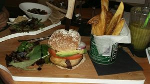 Vegan nature burger at The Lions Monocle  in Paignton