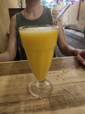 mango juice at Dimali Inn in Mirissa