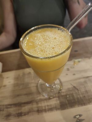 mango juice at Dimali Inn in Mirissa