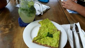 Avocado toast at Aloha Coffee Gallery in Mirissa