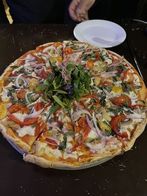 The “amazing” vegan pizza at NaturAle Cusco in Cusco