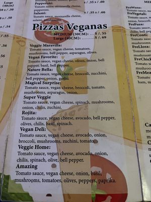 Vegan pizza at NaturAle Cusco in Cusco