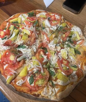 Vegan pizzaa  at NaturAle Cusco in Cusco