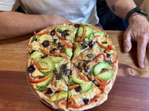 Pizza with gluten   at NaturAle Cusco in Cusco