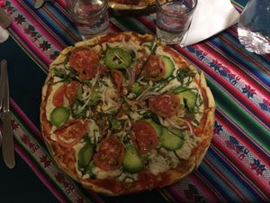 Délicieuse pizza at NaturAle Cusco in Cusco