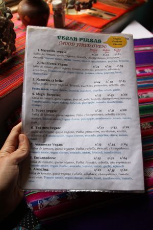 Vegan Pizzas at NaturAle Cusco in Cusco