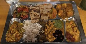 Vegan buffet options   at Rajput Indian Cuisine in Norfolk