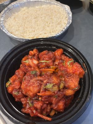 California Manchurian was absolutely delicious!!!!  at Rajput Indian Cuisine in Norfolk