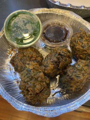 The sauces are what made these  at Rajput Indian Cuisine in Norfolk