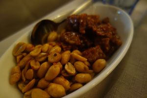 Spicy tempeh with peanuts at Indrapura in Amsterdam