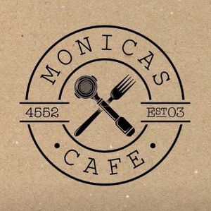 Logo at Monica's Cafe in Maleny
