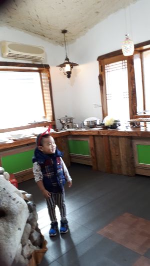 Food table at Bitgaram Vegan Buffet 빛가람채식뷔페" in Chungju