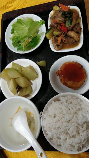 set dish at HeYa Penglai Vegetarian Restaurant in Fuzhou