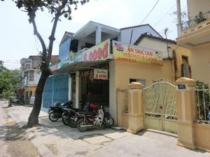 View from outside at Am Thuc Chay in Hue