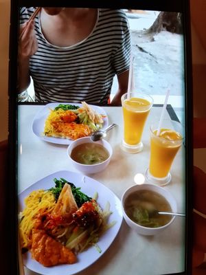 Meal and soup for 10k + pumpkin milk at Am Thuc Chay in Hue