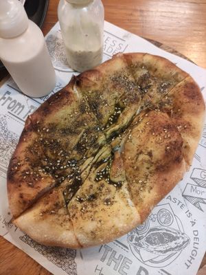 Zataar focaccia at Basilicom in Koh Samui