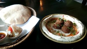 falafel + humus at Basilicom in Koh Samui