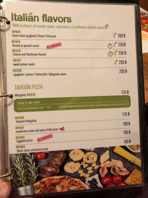 Vegi spaghetti and more.  at Basilicom in Koh Samui