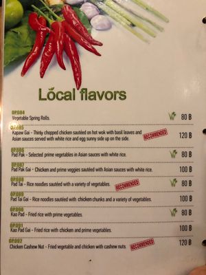 More Vegan.. the menu card was bigger, but I didn’t take photos from the meat pages. at Basilicom in Koh Samui